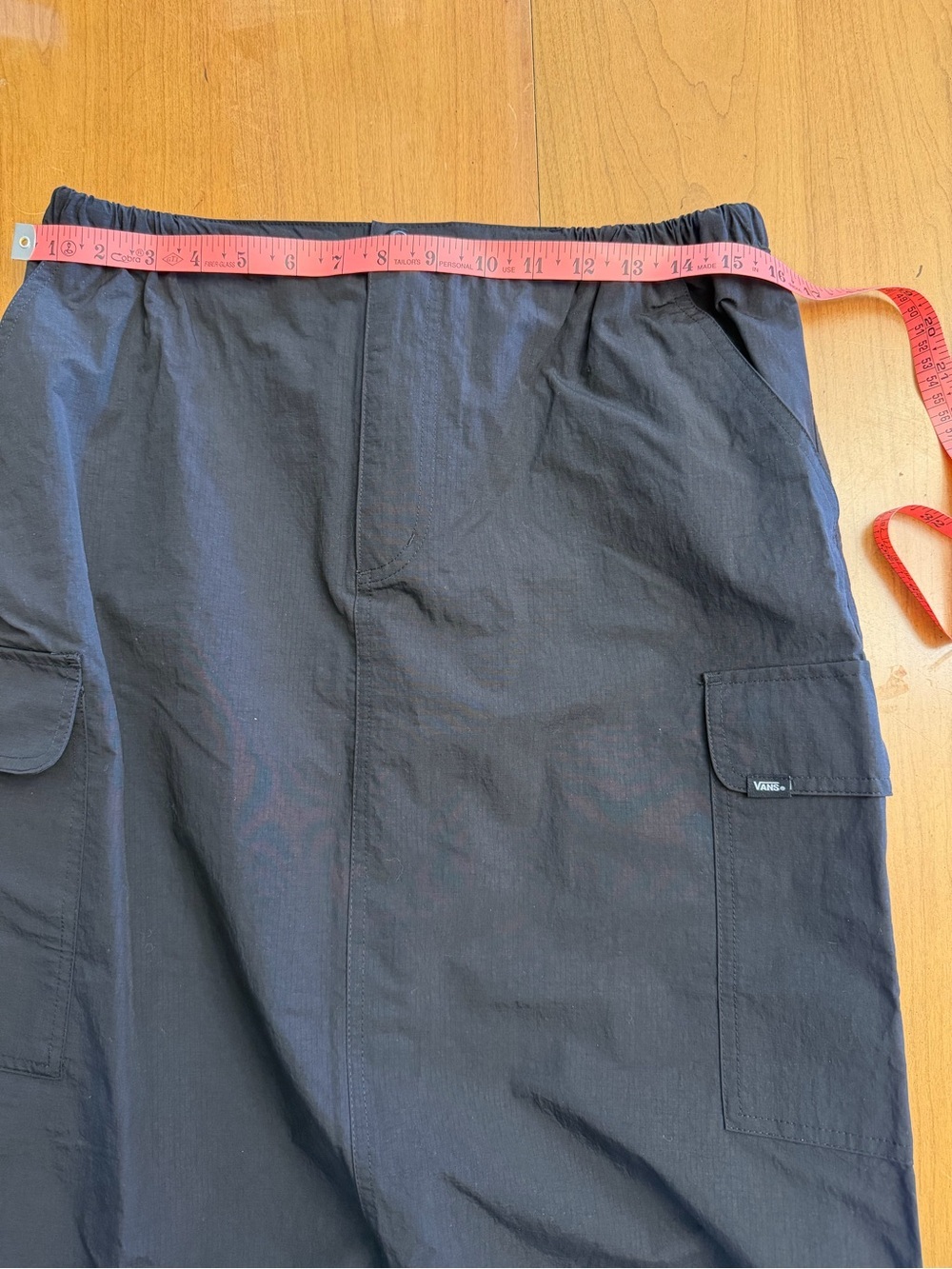 Vans Black Cargo Utility Midi Skirt | Y2K Grunge Streetwear Sporty Chic | M - Picture 13 of 14